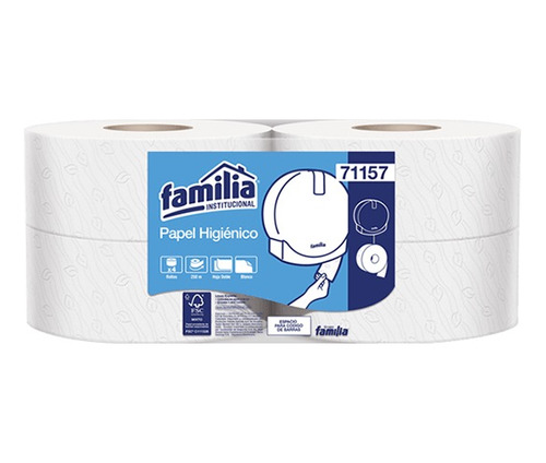 Familia Papel Higiénico Jumbo Hoja Doble Blanco 250 Mt