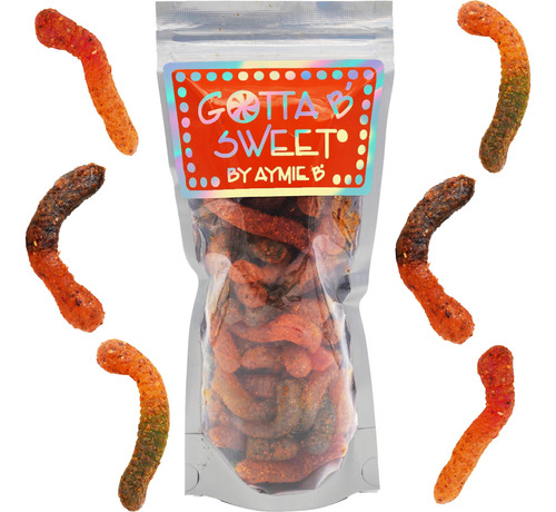 Gotta B Sweet Chamoy Gummy Worms - Bolsa Resellable De 9 Onz