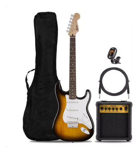 Combo Guitarra Squier Bullet Sunburst Ampli+funda+cable