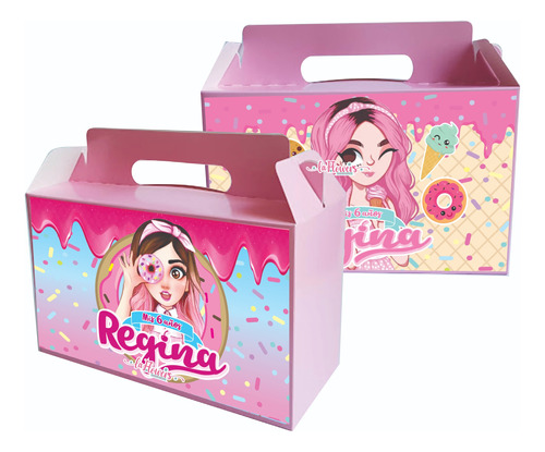 10 Cajas Lonchera Dulcero Personalizada Mis Pastelitos 