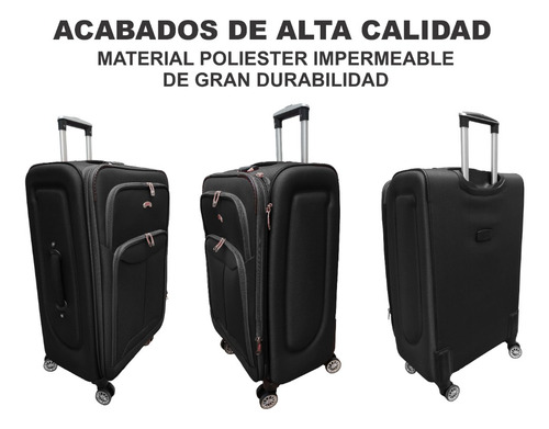 Promocion! Juego De 3 Maletas Tela Semi-rigidas, Resistentes