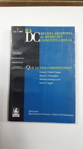 Ferreyra. Derecho Const. Que Es Una Constitucion. 1