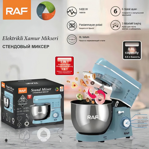 Batidora Planetaria Raf 3 Funciones 6 Velocidades R6671