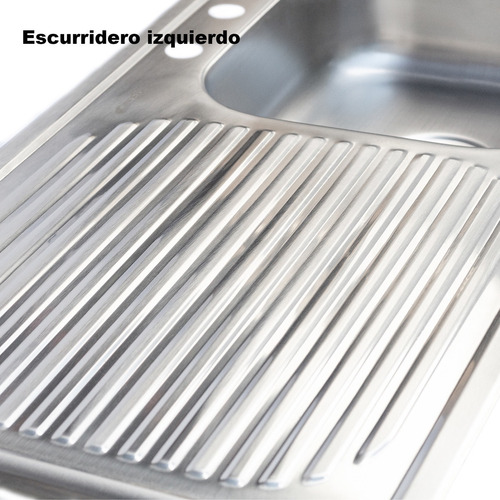 Cnx - Tarja Con Escurridero (100x50) Con Kit De Instalación