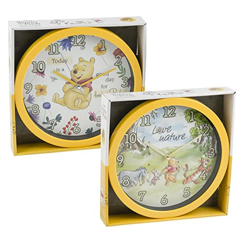 Reloj De Pared Winnie The Pooh Niños 25cm Amarillo