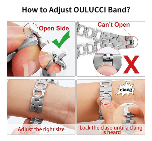 Banda De Acero Inoxidable De Oulucci Compatible Con Banda De