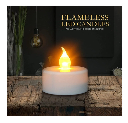 Imagen 2 de 7 de Juegos De Velas Eléctricas Para Decoración X 4