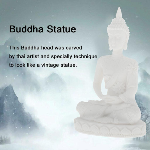 2 Estatuilla De Buda Tailandés En Piedra Natural 2 Piezas