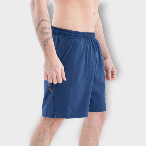 Short Con Suspensor Letonia Deportivo Stone Azul Active