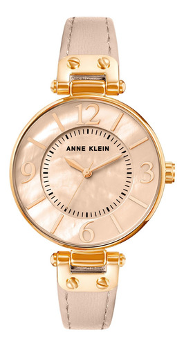 Reloj Mujer Anne Klein 10-9168rgbh Cuarzo Pulso Rosado En
