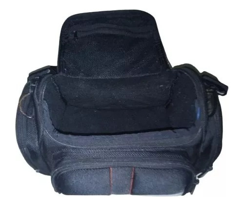 Bolso Multiusos Estuche Acolchado Negro Bolsillos Laterales