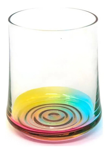 Vaso De Cristal Base De Arcoíris