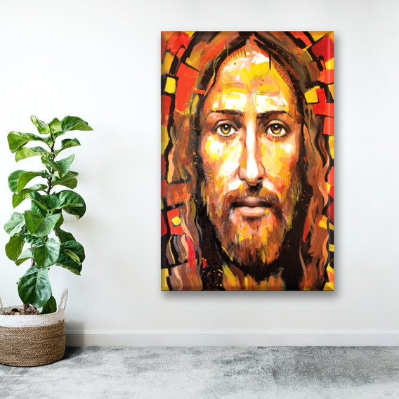 20 X 28 Cm Cuadro Decorativo Laminado Verdadero Rostro de Jesús 