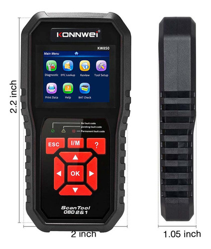 Kw850 Obd2 Ferramenta De Scanner De Diagnóstico Do Carro,