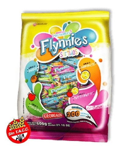 Caramelo Masticable Flynnies Surtidos X 600g