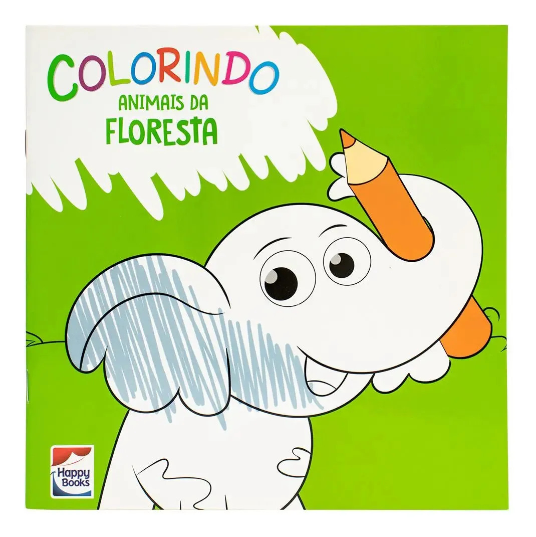 Colorindo Animais: Animais da Floresta - Nascimento, Ruth Marschalek - Happy Books - Capa Mole