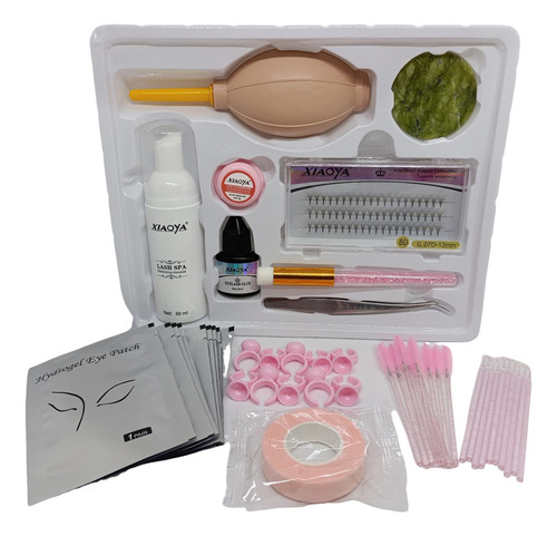 Kit Pestañas 1x1 - Para Aplicación De Extensión De Pestañas Color Blanco Espesor 1 Mm Largo 11 Mm Tipo De Curvatura D