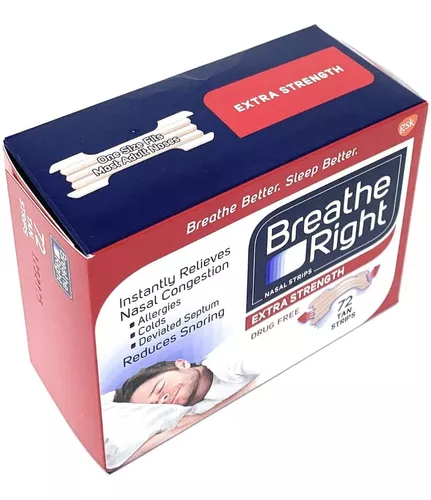 Breathe Right Tiras Nasales 72 Unidades Disminuye Roncar