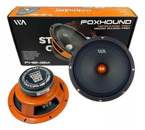 Par Medio Rango 8 Pulgadas 4 Ohms 140wrms Fh84bm Waraudio Color Negro