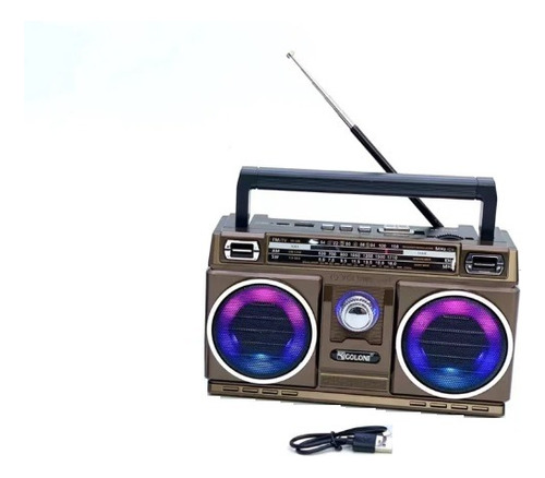 Rádio Estéreo Portátil 3 Faixas Am/fm/sw Potência 10w