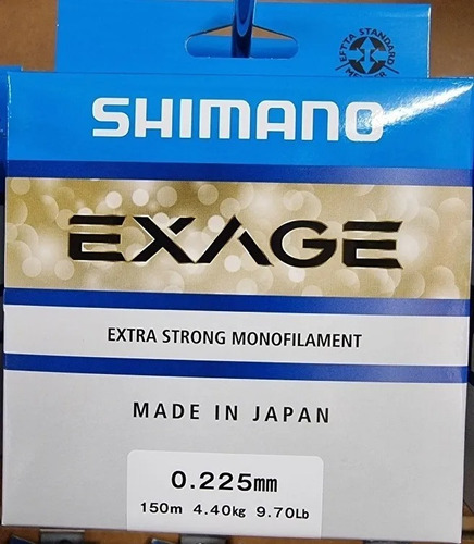 Nylon Shimano Exage 0.225mm Monofilamento 150m Spinning Full