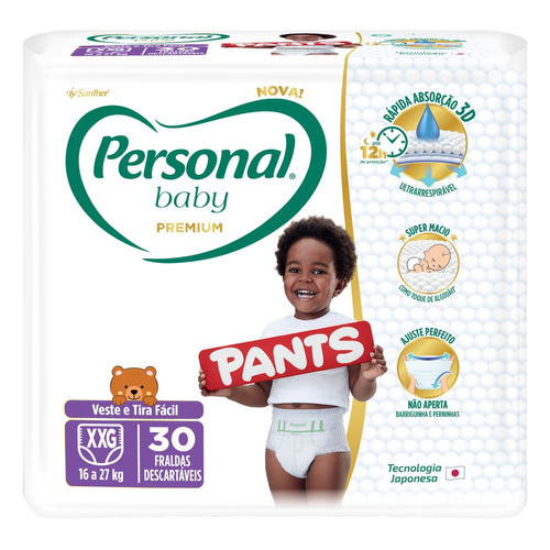 Fraldas Personal Baby Premium Pants XXG