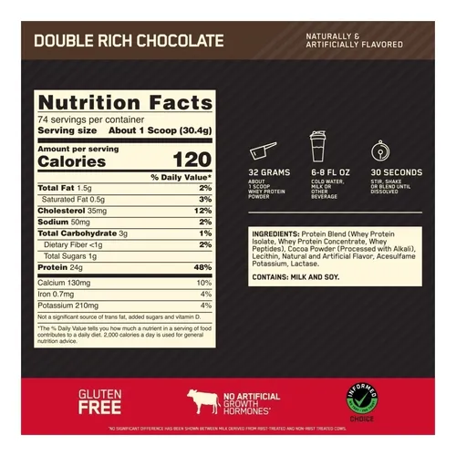 On Whey Gold Standard Double Rich Chocolate 5 Lb
