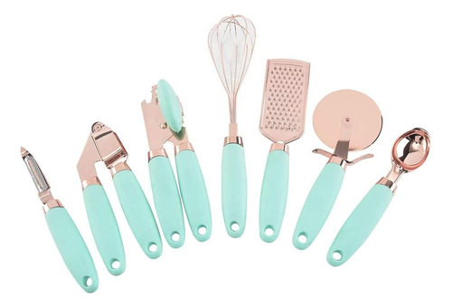 Juego De Accesorios Para Cocina 7 Piezas Oro Rosa Utensilios