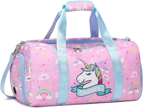  Bolsa de lona para niños pequeños, niñas, adolescentes,  personalizada, pequeña, deportiva, para gimnasio, viajes, fin de semana,  para llevar, Multi 3 : Ropa, Zapatos y Joyería