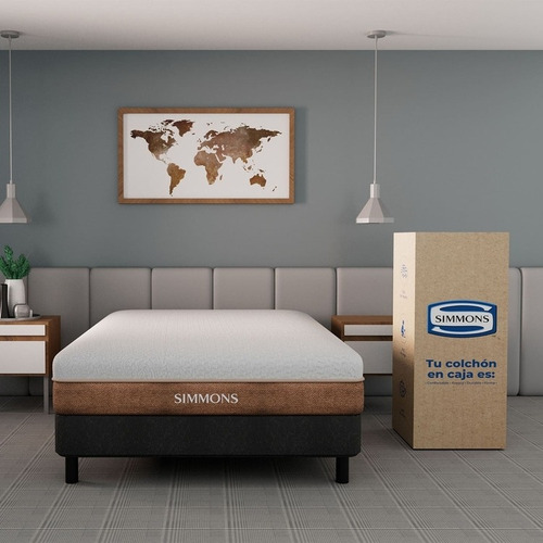 Imagen 2 de 5 de Colchón Simmons Madison Roll Doble Suave 140 X 190 Cm Colcho