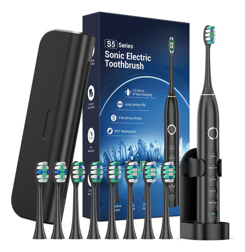 Fronix Cepillo De Dientes Electrico Para Adultos Con 8 Cabez