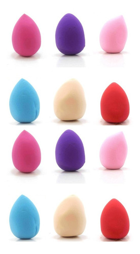 Set 12 Esponjas Gota Latex Para Maquillaje Blender Fashion