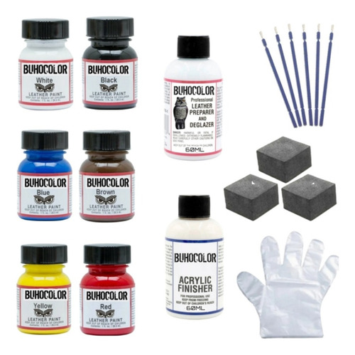 Kit Pintura Para Bordes De Cuero + Sellador + Aplicadores