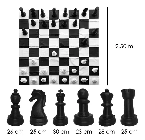 Daré - Jogo De Peças Para Xadrez Gigante C/ Rei com 63,5cm Modelo