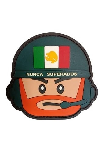 Insignia De Pvc Color Verde Nunca Superados