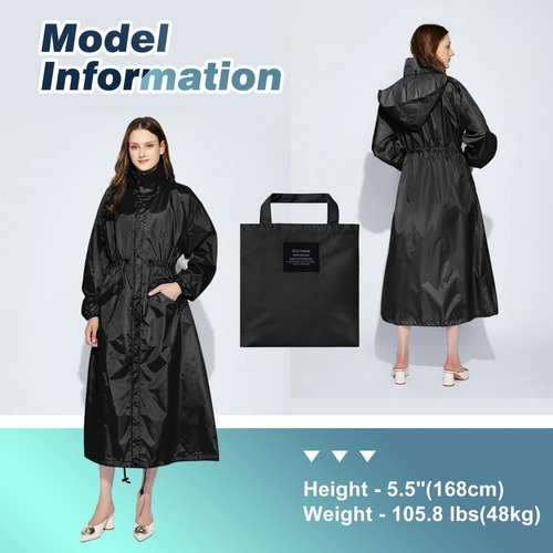 Chubasqueros Largos Para Mujer, Impermeable Mujer