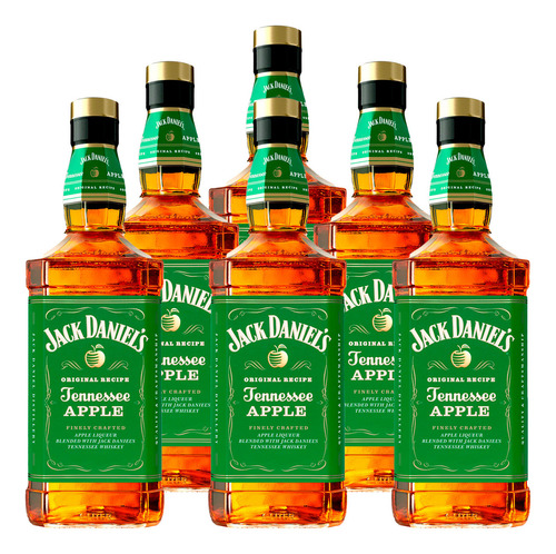 Jack Daniel's Bourbon Tennessee Apple pacote x 6 un