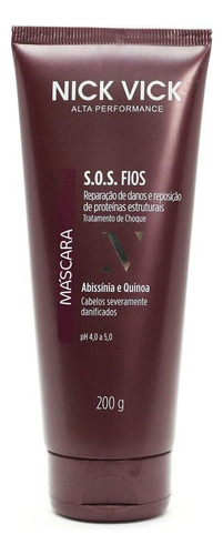 Mascara Sos Fios Nick Vick Alta Performance 200g