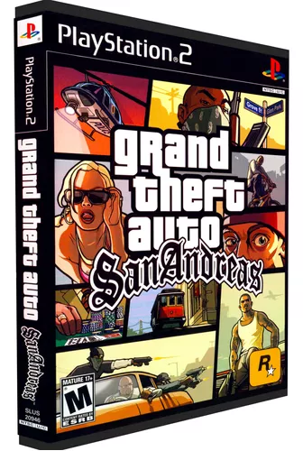 Quadro Decorativo Capa A4 25x33 Gta San Andreas Ps2