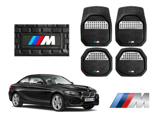 Tapetes 4pz Charola 3d Logo M-series Bmw Serie 2 2014 A 2020