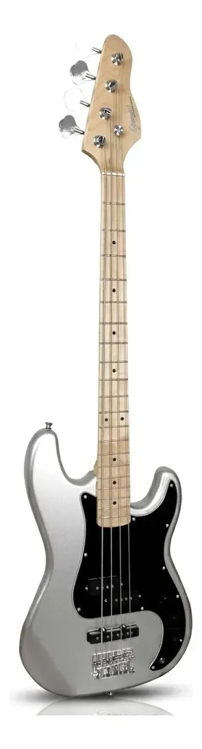 Contra Baixo Giannini Gp-102 Silver 4 Cordas Destro Prateado Metalizado