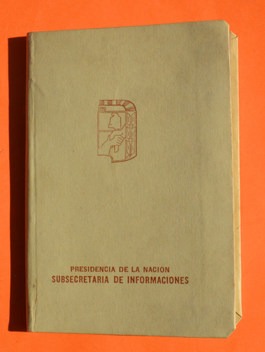 Antigua Mini Agenda J. D. Peron Subsec. Informaciones 1954