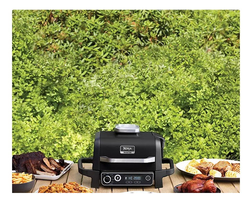 Ninja Woodfire, Parrilla Maestra 7 En 1 Freidora De Aire Ext Color Negro