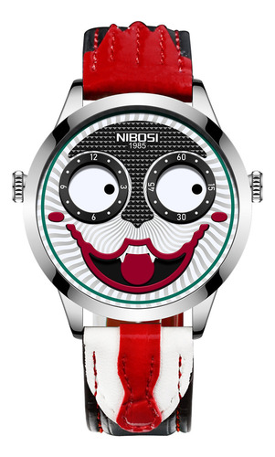 Relojes De Pulsera Nibosi De Cuero Con Forma De Payaso Y Cua