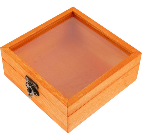 Caja De Joyería Con Tapa De Vidrio De Madera Cabilock: Caja 
