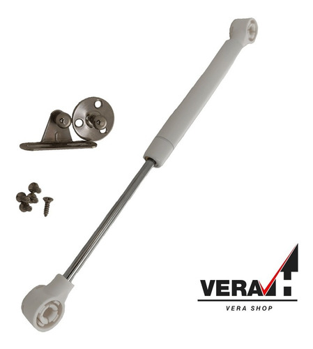 Imagen 6 de 10 de Piston A Gas Para Puertas Elevables Alacena 60n Blanco X20u