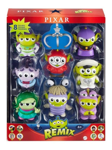 Set De Figuras Mattel Disney Pixar Alien Remix Con 8 Pzas