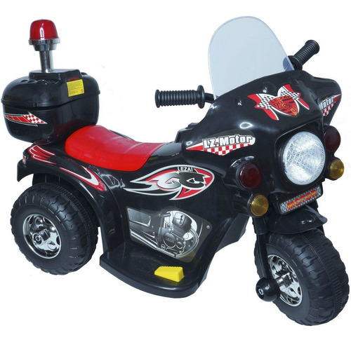 Mini Moto Eletrica Infantil Triciclo Criança Barato Preta