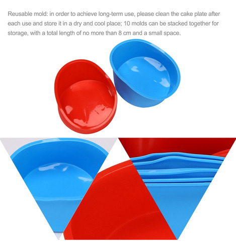 Molde De Silicona For Pasteles De 10 Piezas, Molde Redondo
