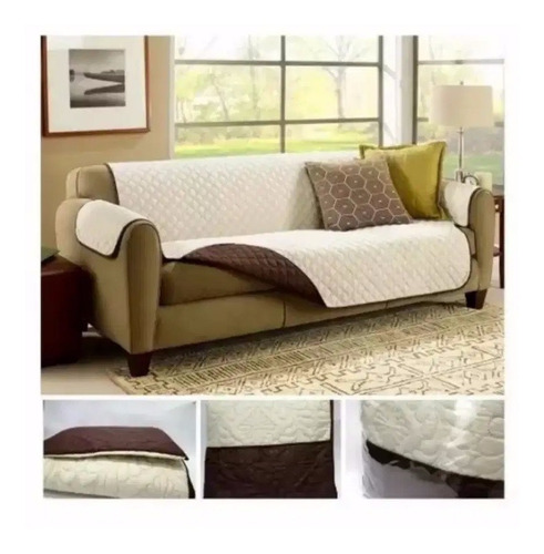 Protector Forro Sala Mueble Doble Faz 2 Puesto Pelos Mascota